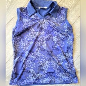 Women’s Nike Blue Patterned Golf Blouse